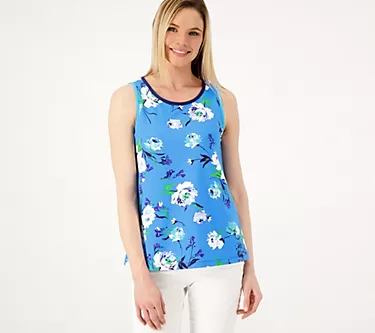 Isaac Mizrahi Live! Soho Floral Print Tank Top
