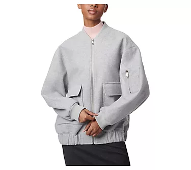 Bernardo Oversized Wool Bomber Jacket