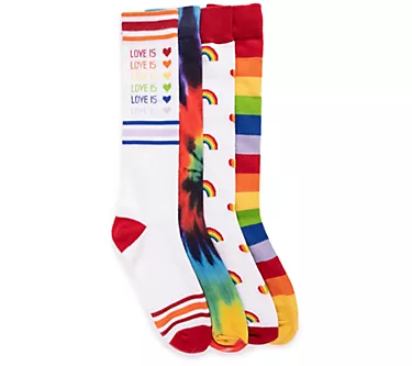 MUK LUKS Women's 4-Pack Knee-High Socks 1 182374-muk-luks-women-s-4-pack-knee-high-socks-1.webp