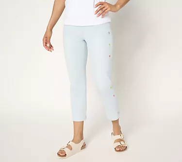Belle by Kim Gravel Regular TripleLuxe Denim Palm Cropped Jean