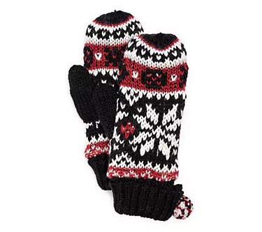 MUK LUKS Women's Fair Isle Knit Mittens