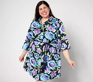 Studio Park x Leah Williams Petite Garden Party Shirt Dress