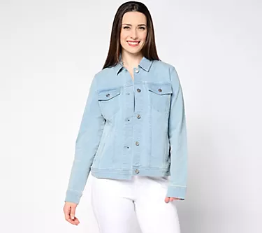 Denim & Co. Classic Stretch Denim Jacket with Pockets