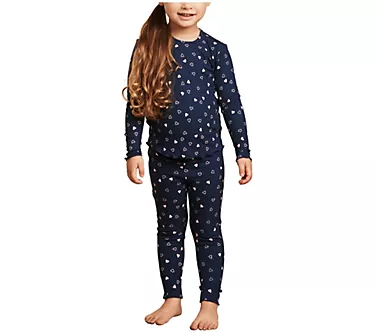 Barefoot Dreams Ultra Soft Ribbed Heart Print Toddler Set