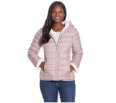 Weatherproof Sherpa Lined Channel Quilt Pufferacket
