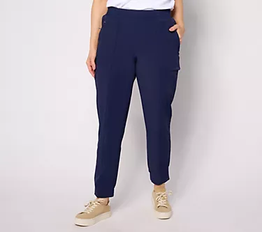 Isaac Mizrahi Live! Regular Clubhouse Stretch Tech Crop Pants