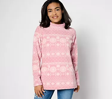 Denim & Co. Regular Printed Fleece Mock Neck Long Sleeve Tunic 1 187432-denim-co-regular-printed-fleece-mock-neck-long-sleeve-tunic-1.webp