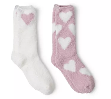 Barefoot Dreams CozyChic Youth Heart Sock Set