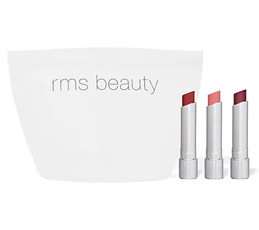 rms beauty Tinted Daily Lip Balm Holiday Trio with Bag