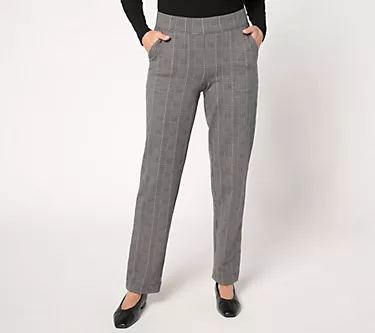 Denim & Co. Tall Any Day Duo Stretch Straight-Leg Pants