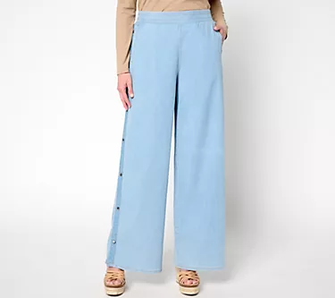 Peace Love World Regular Snap Side Full Length Denim Pant