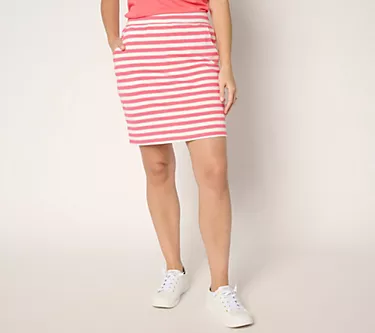 Belle by Kim Gravel Tall Cape Cod Coastal Striped Skort