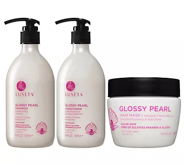 Luseta Glossy Pearl Shampoo, Conditioner & Mask Set 1 19758-luseta-glossy-pearl-shampoo-conditioner-mask-set-1.webp