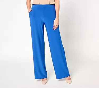 GRAVER Susan Graver Petite LK Luxe Wide Leg Pants
