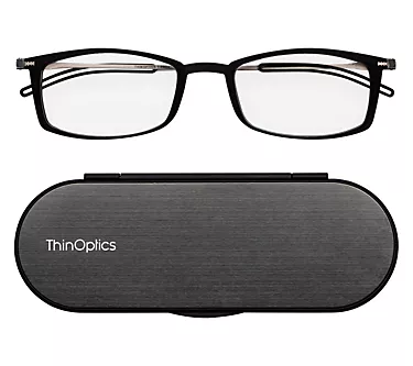 ThinOptics Brooklyn Rectangle Readers with Milano Case
