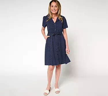 Me by Jennie Garth Petite Dottie Printed Dress