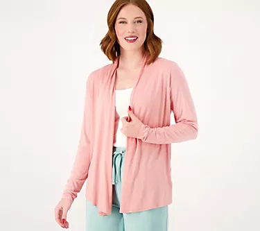zuda Z-Refresh Aloe Infused Open Front Cardigan