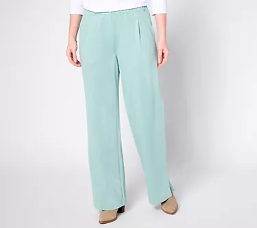 Isaac Mizrahi Live! Regular Apres Knit Twill Straight Leg Pants