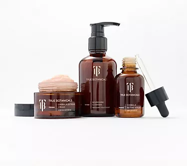 True Botanicals 3-Steps to Glowing Skin with Cleanser, Serum & Cream