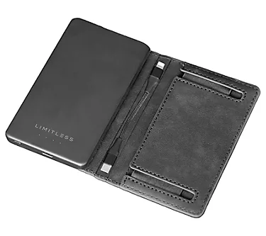 Limitless 5,000mAh Power Bank with Built in RFID Faux Leather Wallet