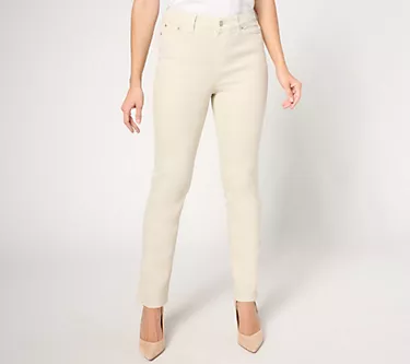 Denim & Co. Signature Petite Color Perfect Flex Pull-On Jean