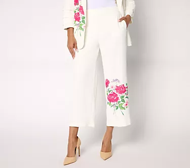 nicole by Nicole Miller Petite Cropped Pull-On Stretch Pant