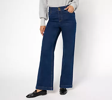 Denim & Co. Petite Indigo Easy Stretch Double-Button Wide-Leg Jeans 1 210673-denim-co-petite-indigo-easy-stretch-double-button-wide-leg-jeans-1.webp