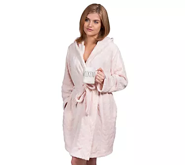 Coffeeshoppe Spa Day Plush Hooded Robe
