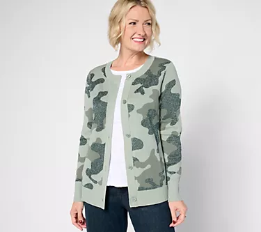 Denim & Co. Long Sleeve Button Front Cardigan