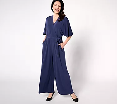 BEAUTIFUL by Lawrence Zarian The Garcelle Petite Belted Jumpsuit