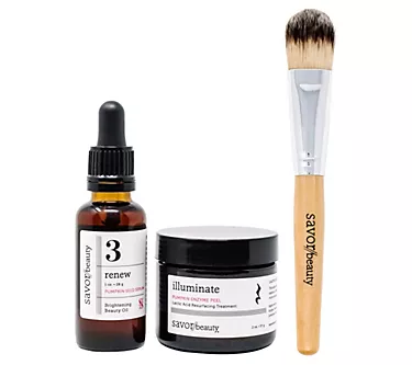 Savor Beauty Pumpkin Peel & Serum 3-Piece Kit