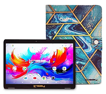 LINSAY 10.1"Octa Core 4GB Ram 256GB Storage w/( Marble Case )