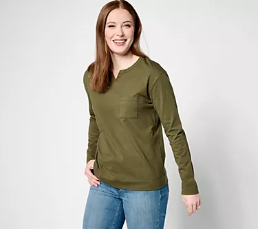 Koolaburra by UGG Split Neck Long Sleeve Tee