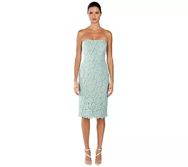 Rene Ruiz Collection Strapless Lace Knee-LengthCocktail Dress
