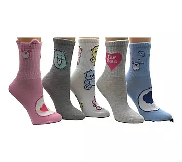 Care Bear Ladies' Set of 5 Ribbed Mid-Crew Socks 1 215217-care-bear-ladies-set-of-5-ribbed-mid-crew-socks-1.webp