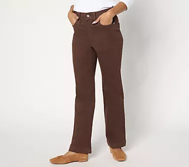 Denim & Co. Tall Color Cozy Touch Relaxed Straight Jean