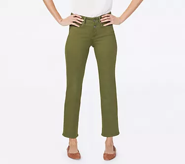 NYDJ Marilyn Ankle Jean with Mock Fly in Colore d Denim