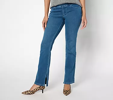 Belle by Kim Gravel Regular Flexibelle Kickity Split Boot Cut Jean