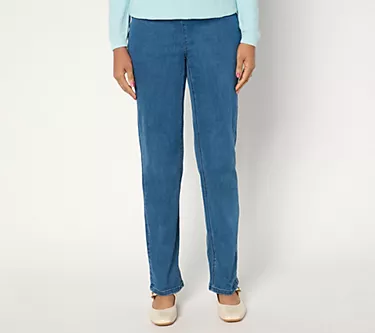 Denim & Co. Tall Indigo Signature Perfect Flex Strght Leg Jean