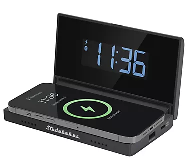 Techmate 3-in-1 Portable Bluetooth Speaker, Power Bank & Clock