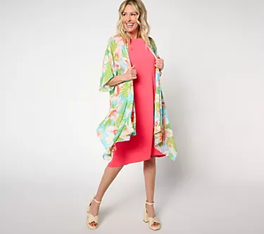 nicole by Nicole Miller Chiffon Topper Cardigan