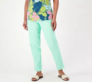 Denim & Co. Original Waist Stretch Petite Side Pocket Pant-Seasonal