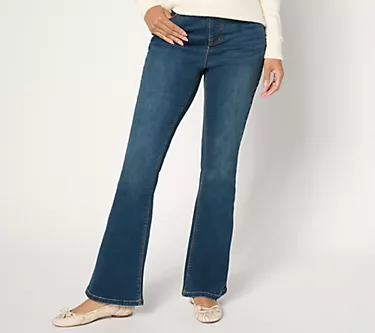 Isaac Mizrahi Live! Regular True Denim Indigo Flare Jeans