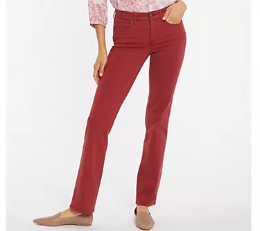 NYDJ Marilyn Straight in Colored Denim
