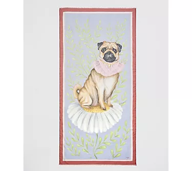 Fable England Catherine Rowe Pet Portraits Printed Scarf