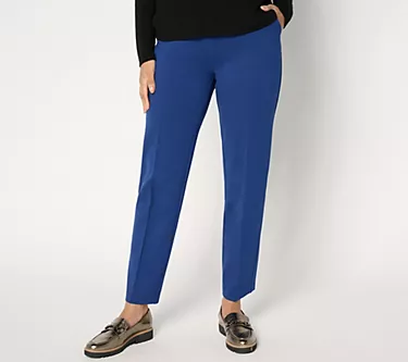 Isaac Mizrahi Live! Tall Sublime Stretch Ponte Straight Ankle Pants