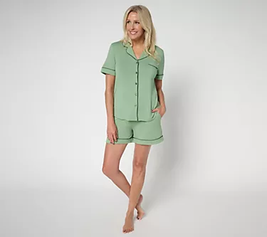 Cozy Earth Women's Short Sleeve Viscose Made from Bamboo PJ Set