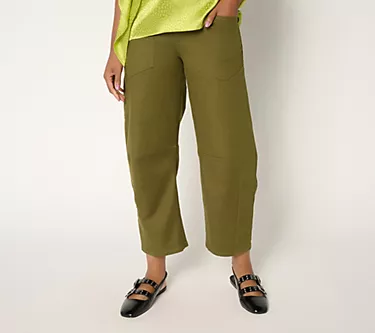 Carla Rockmore Collection Petite Barrel Leg Jean - Black