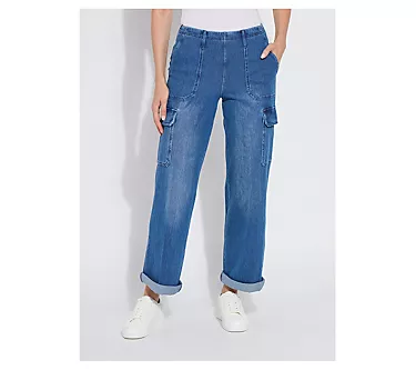 Lysse New York Scout High-Waisted Cuffed Cargo Jean