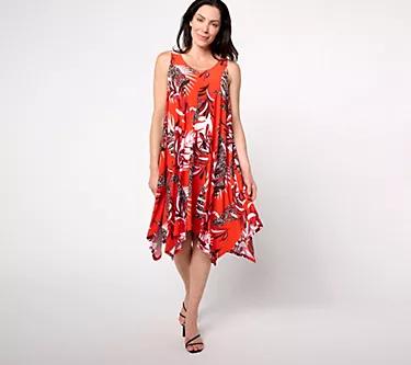 Attitudes by Renee Petite Como Jersey Swing Dress